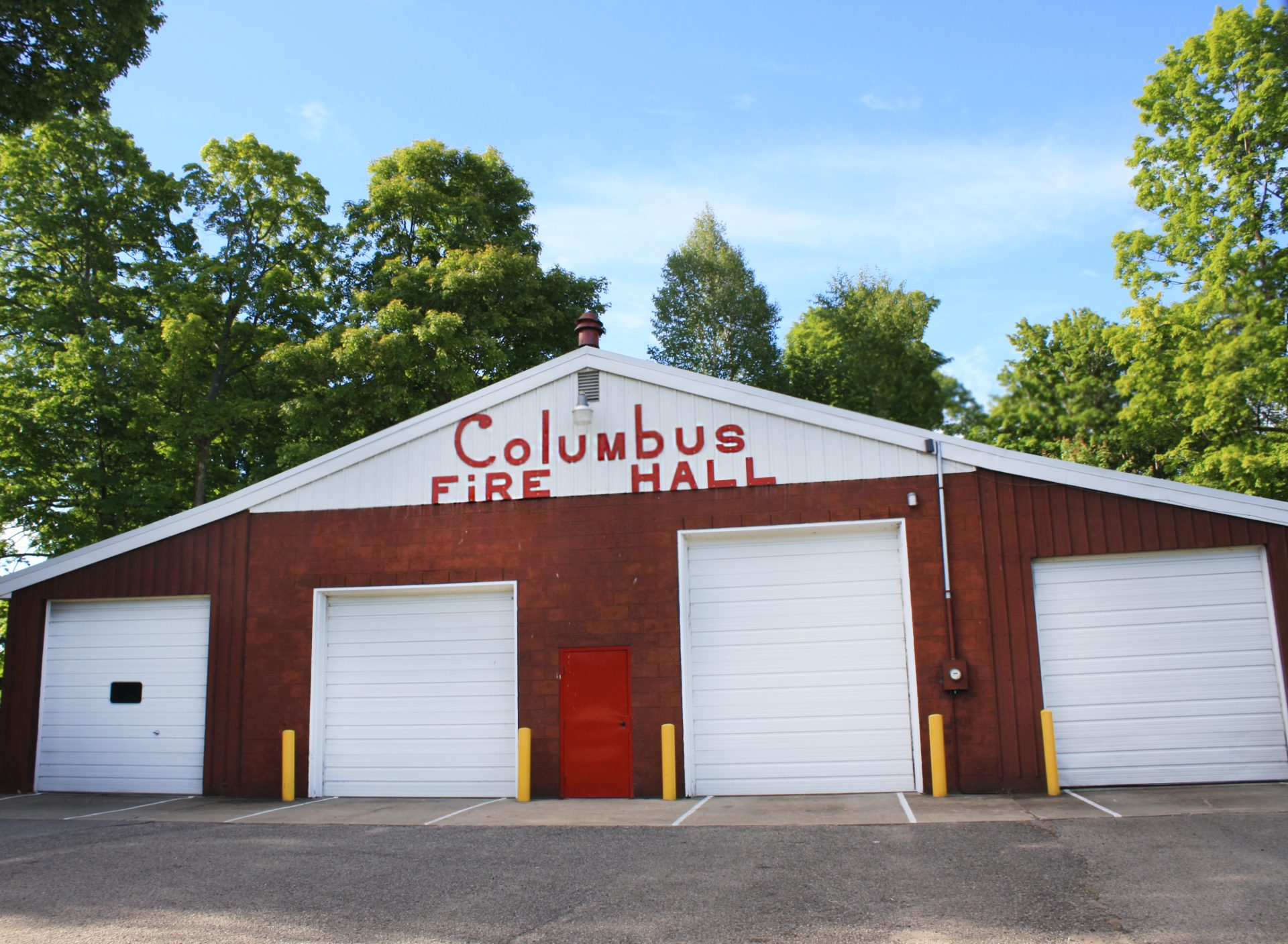 Front of Columbus Township Fire Hall building