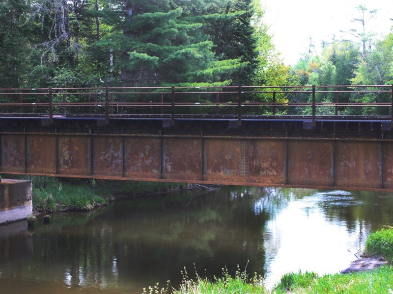 Bridge over river in Garfield Township